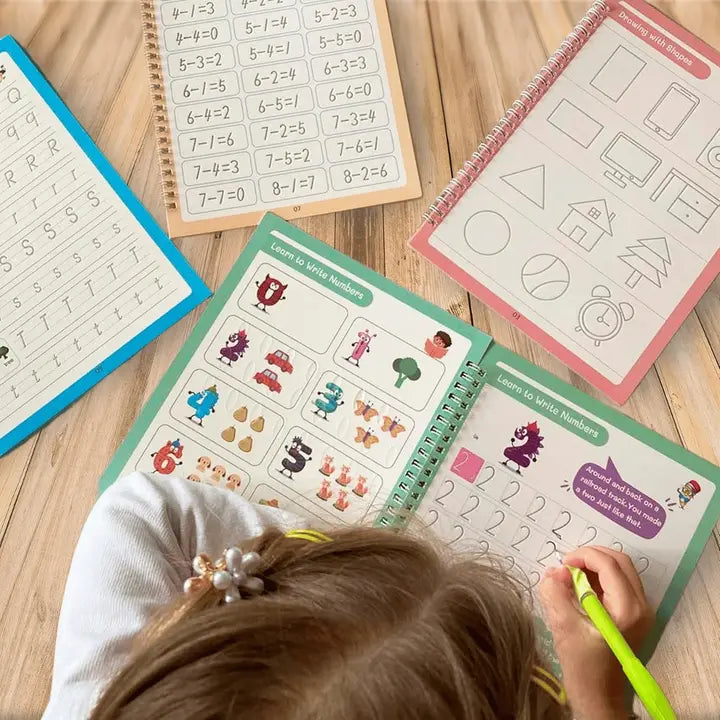 🌟 Set de 4 Libros Mágicos + Cuaderno Digital de Caligrafía Avanzada 🎁