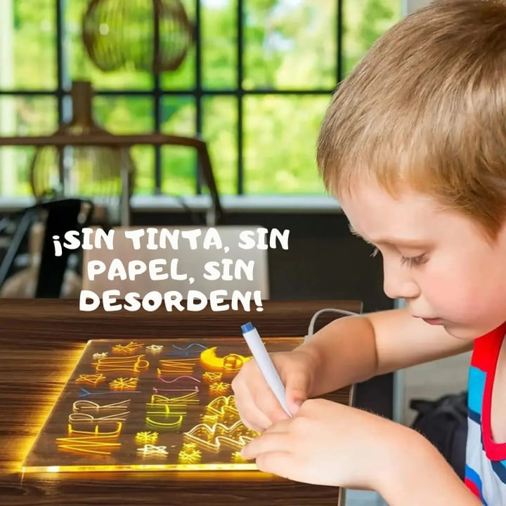 Tablero Mágico para Dibujar con Luz LED ✨