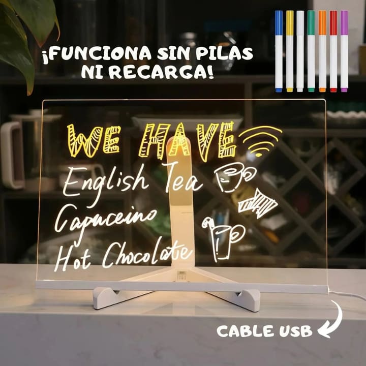 Tablero Mágico para Dibujar con Luz LED ✨